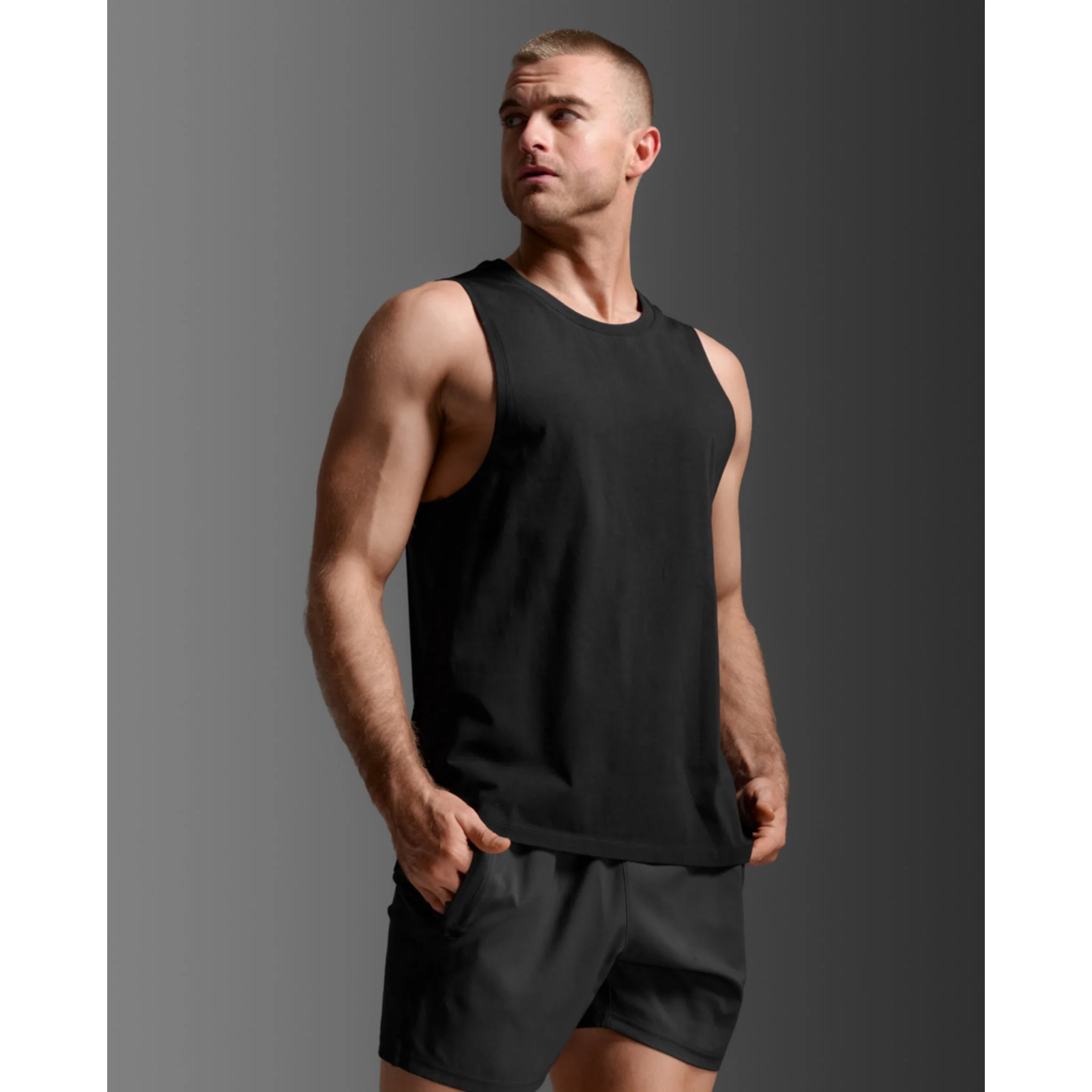 2XU Motion Cotton Flex Mens Tank - Image 5