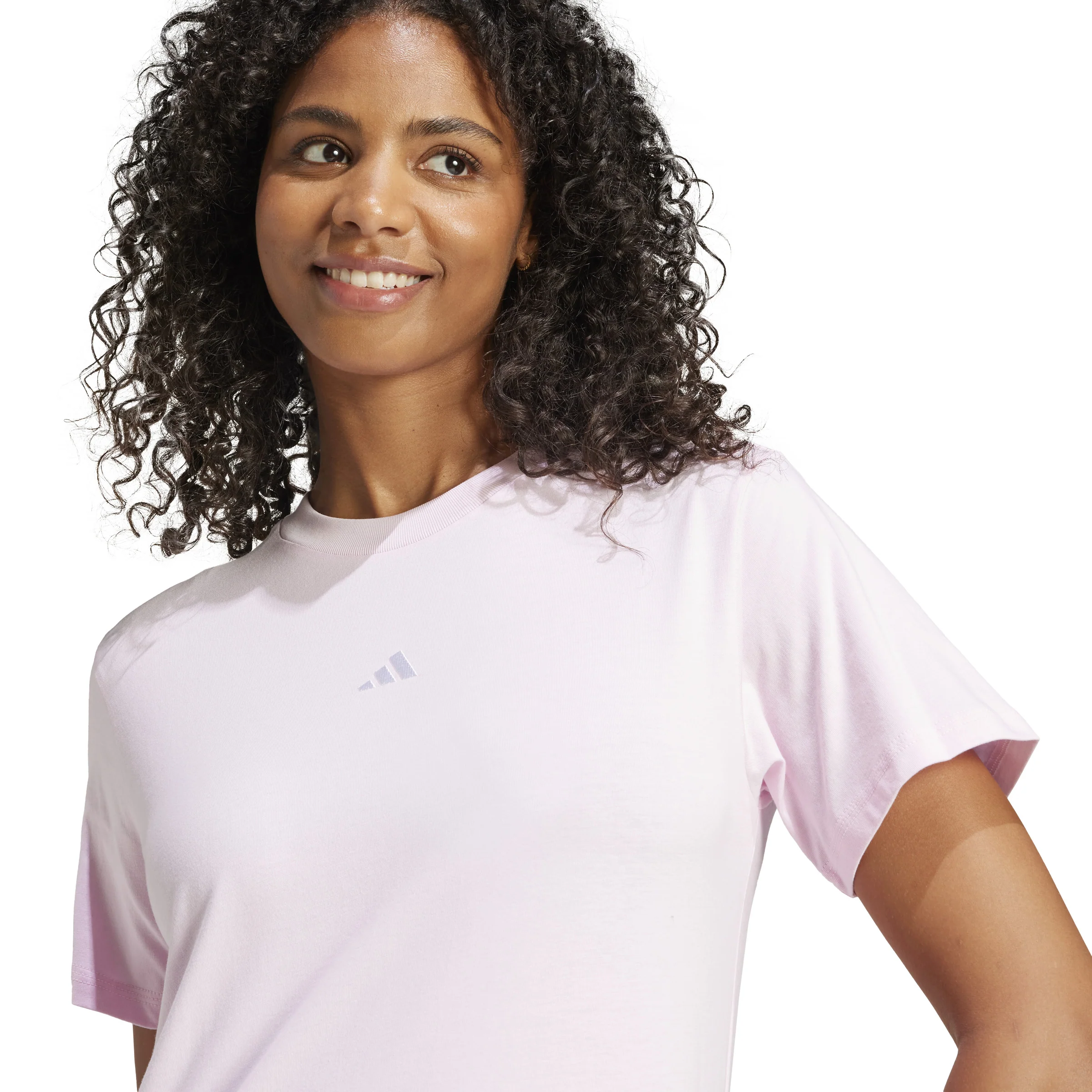 adidas Essentials Small Logo Cotton Womens Tee - Image 5