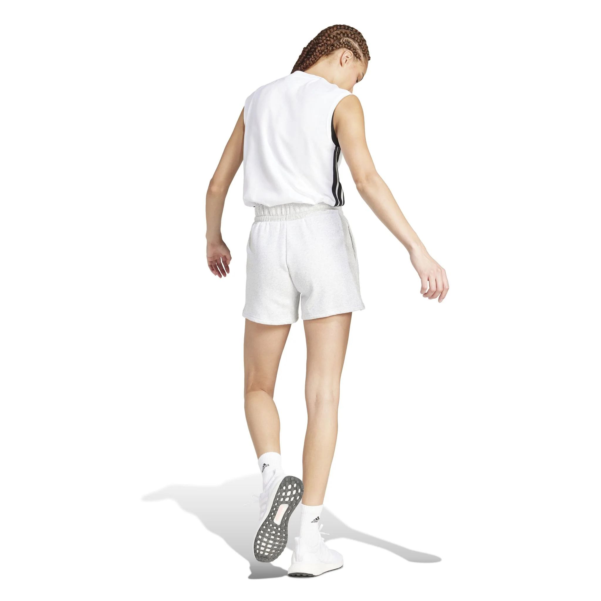 adidas Essentials Small Logo Feel Cozy Womens Shorts - Image 3