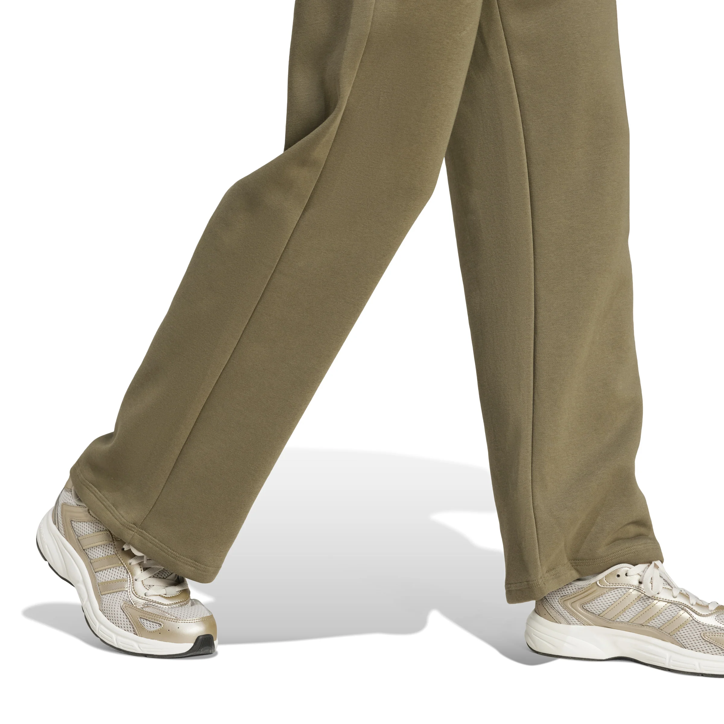 adidas Essentials Small Logo Feel Cozy Open-Hem Womens Joggers - Image 5