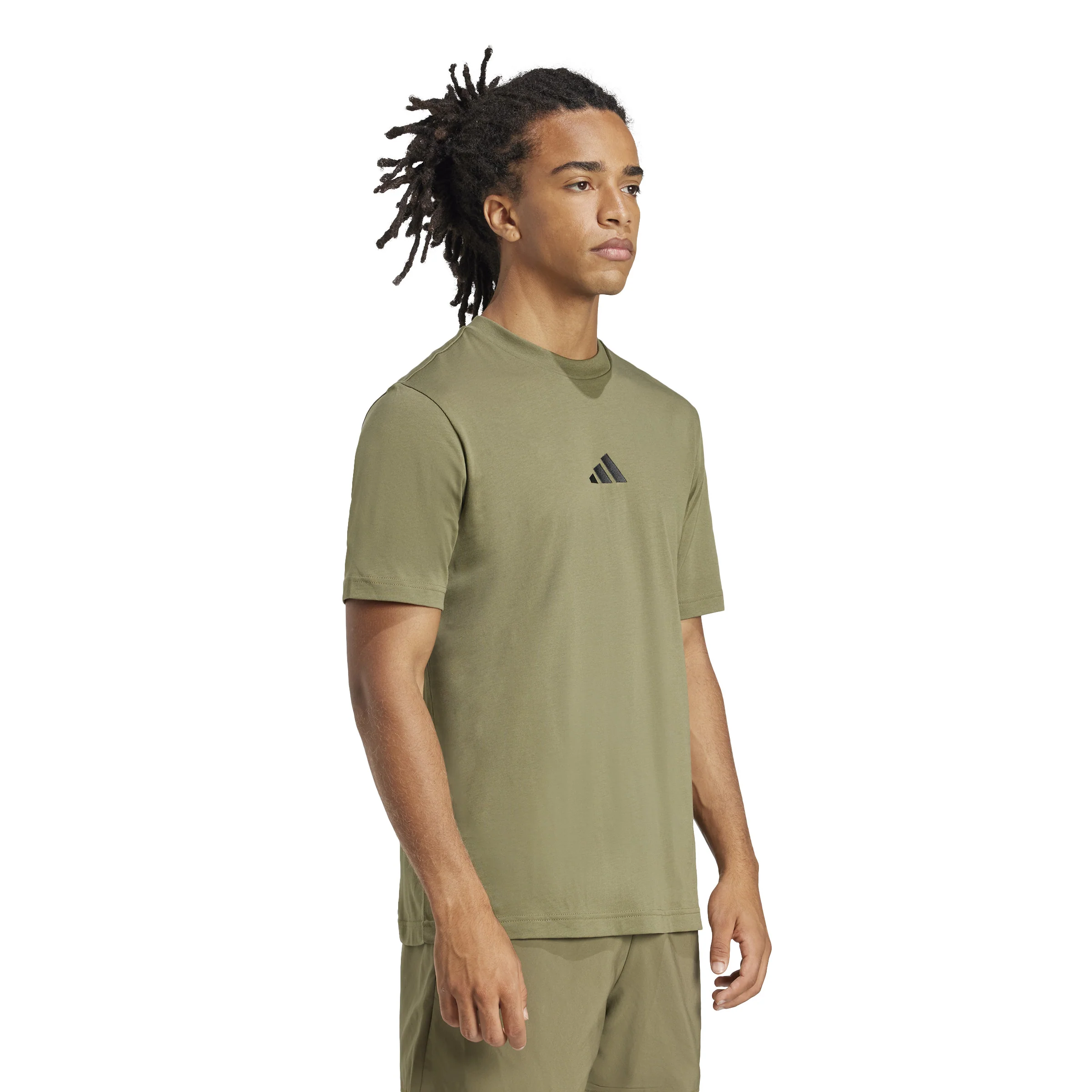 adidas Essentials Small Logo Single Jersey Mens Tee - Image 3