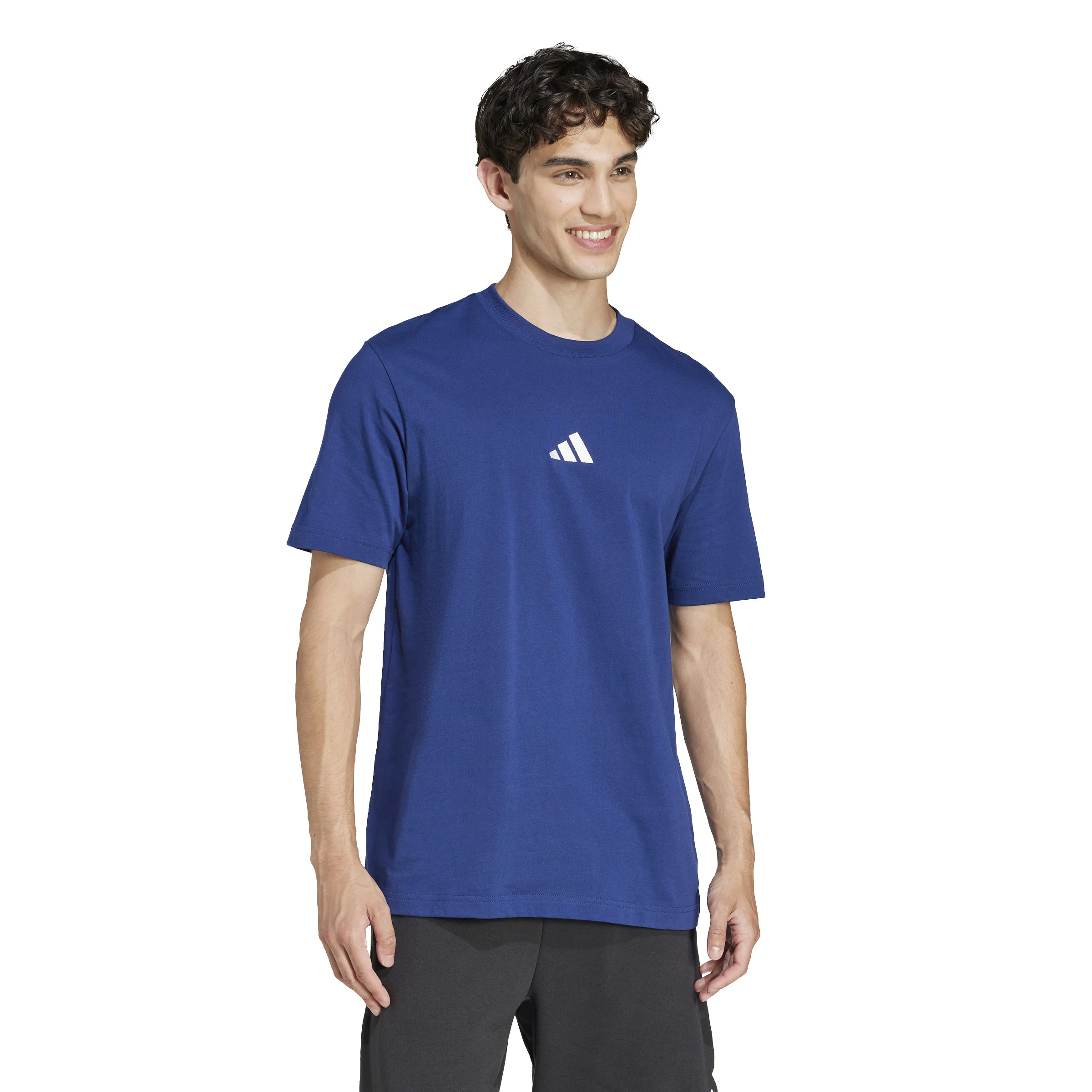 adidas Essentials Small Logo Single Jersey Mens Tee - Image 3