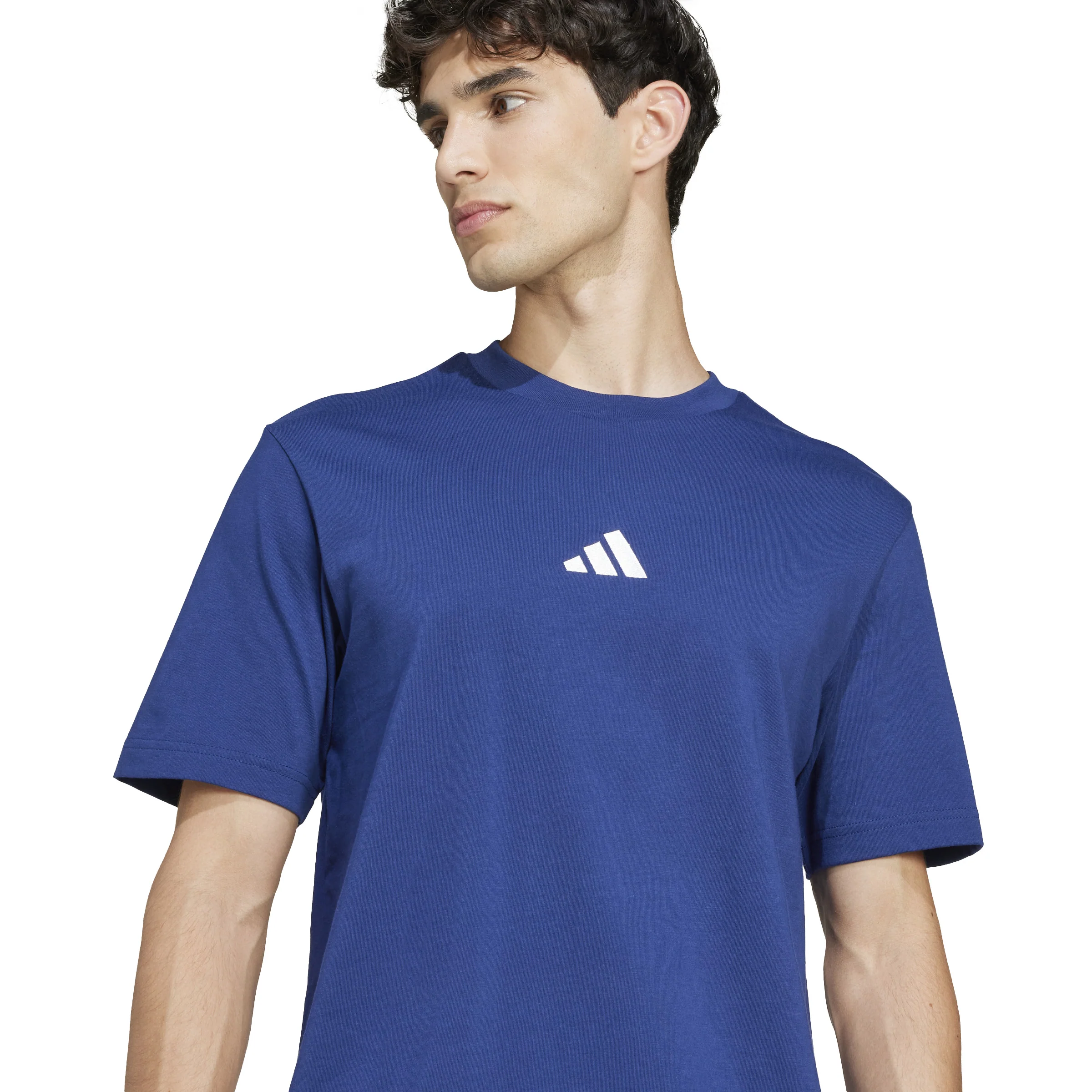 adidas Essentials Small Logo Single Jersey Mens Tee - Image 5