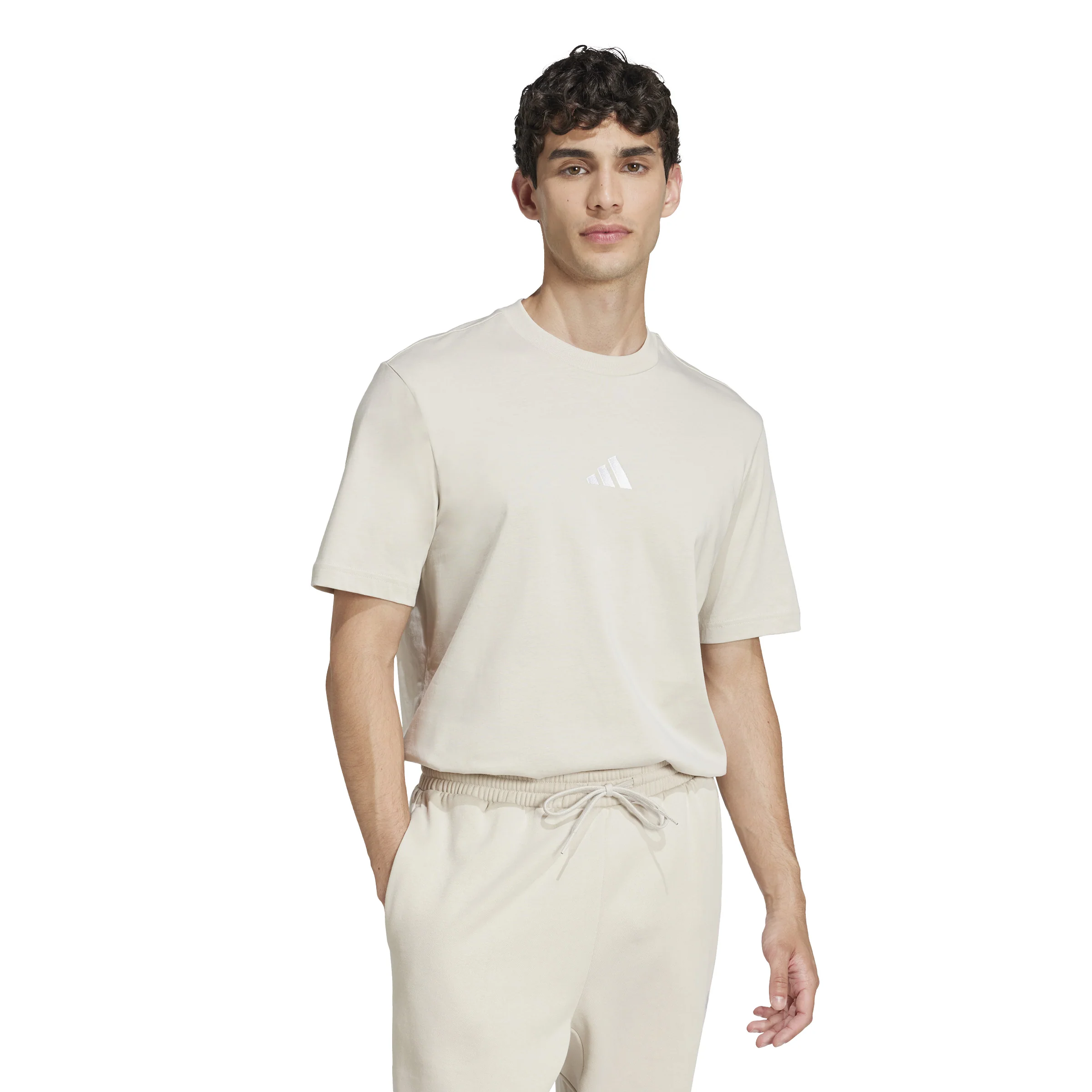 adidas Essentials Small Logo Single Jersey Mens Tee - Image 3