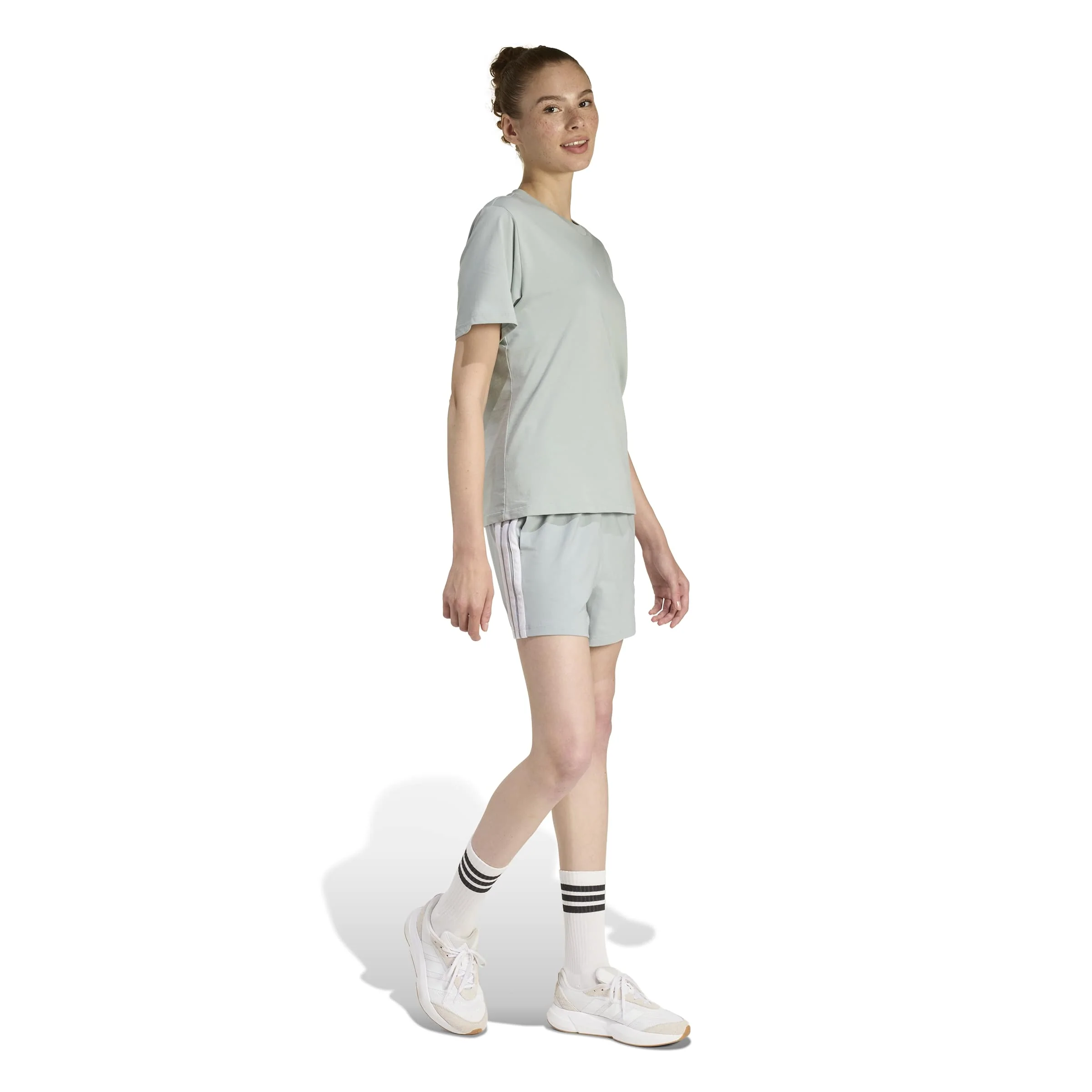 adidas Essentials Small Logo Womens Cotton Tee - Image 3