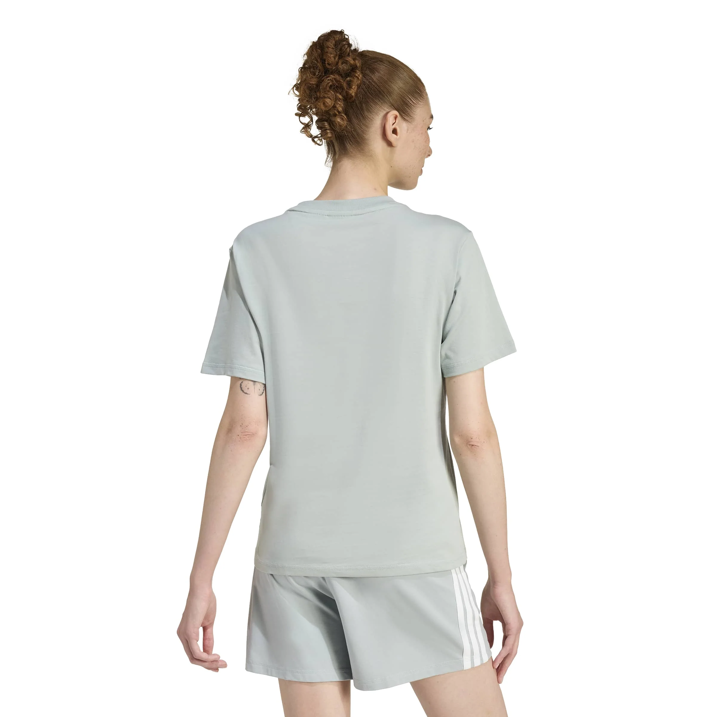 adidas Essentials Small Logo Womens Cotton Tee - Image 4