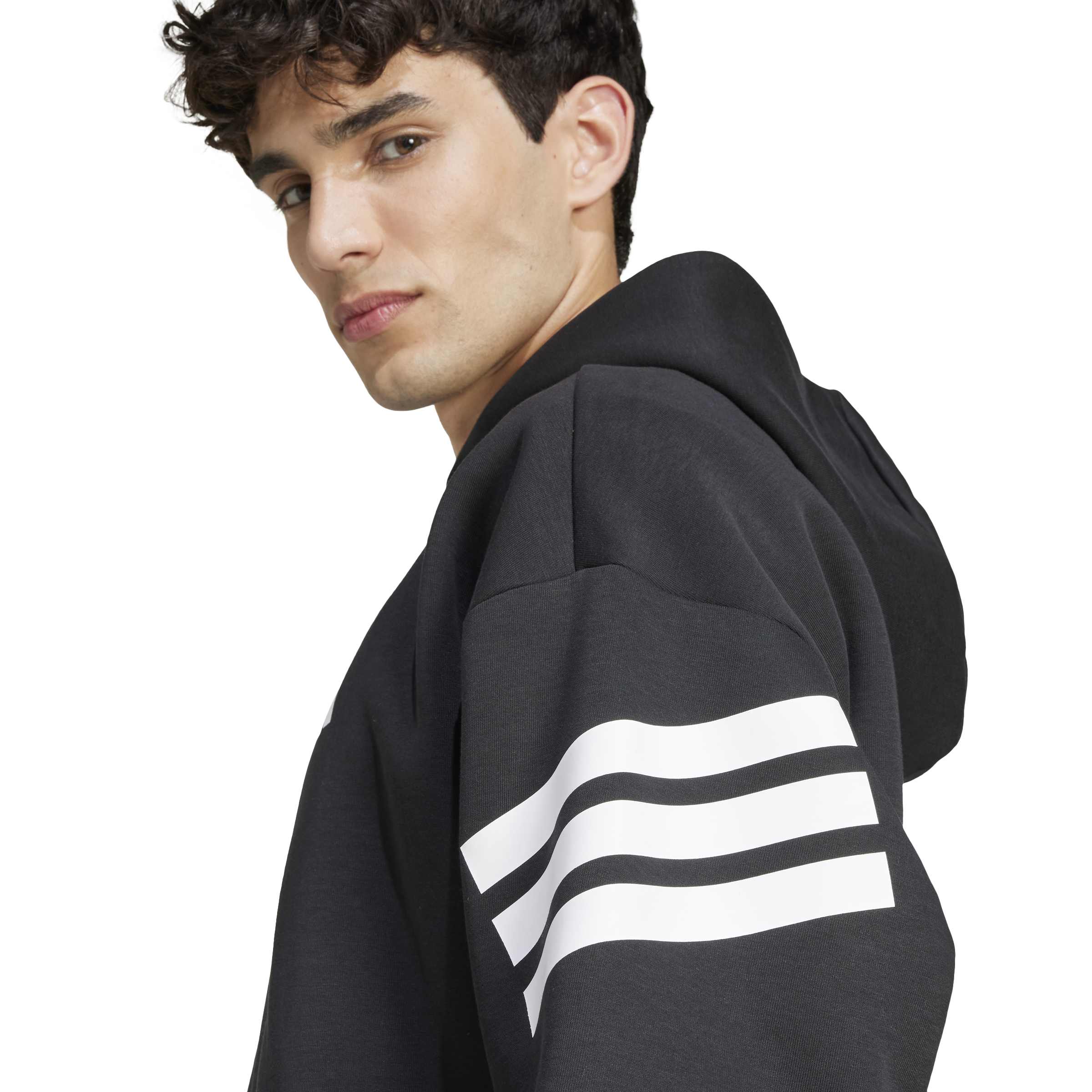 adidas Future Icons 3-Stripes Mens Full Zip Hoodie - Image 4
