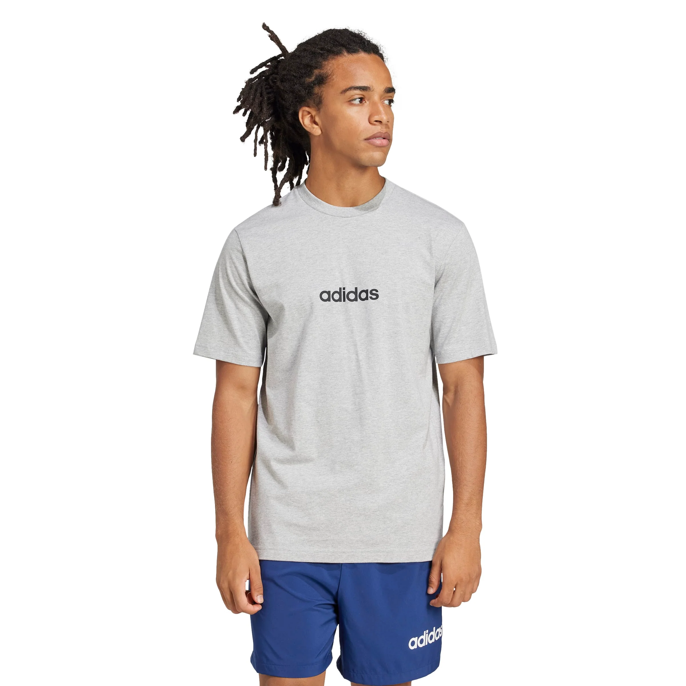 adidas Essentials Linear Embroidered Logo Mens Tee