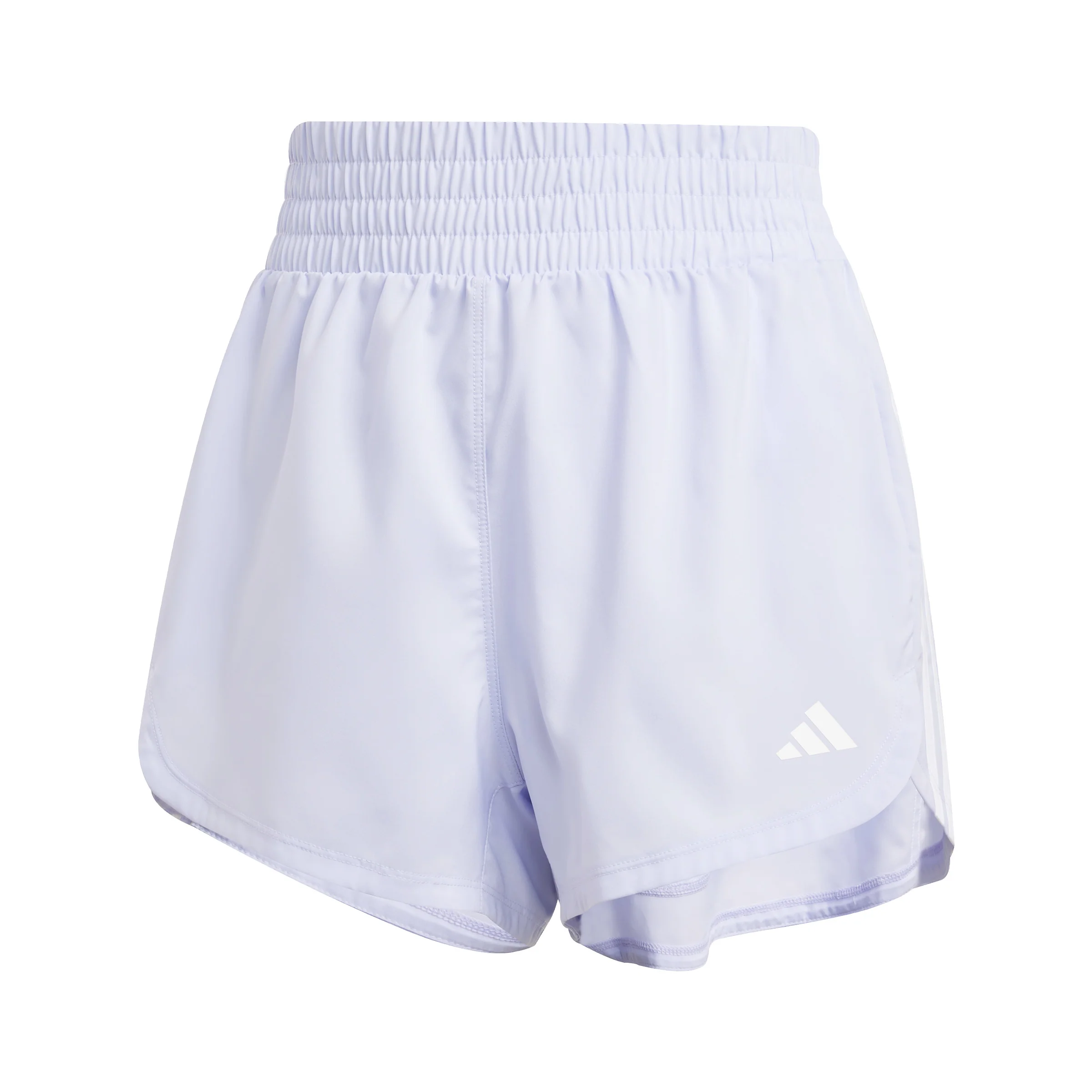 adidas Pacer Training 3-Stripes Woven 3-Inch Womens High-Rise Shorts - Image 2