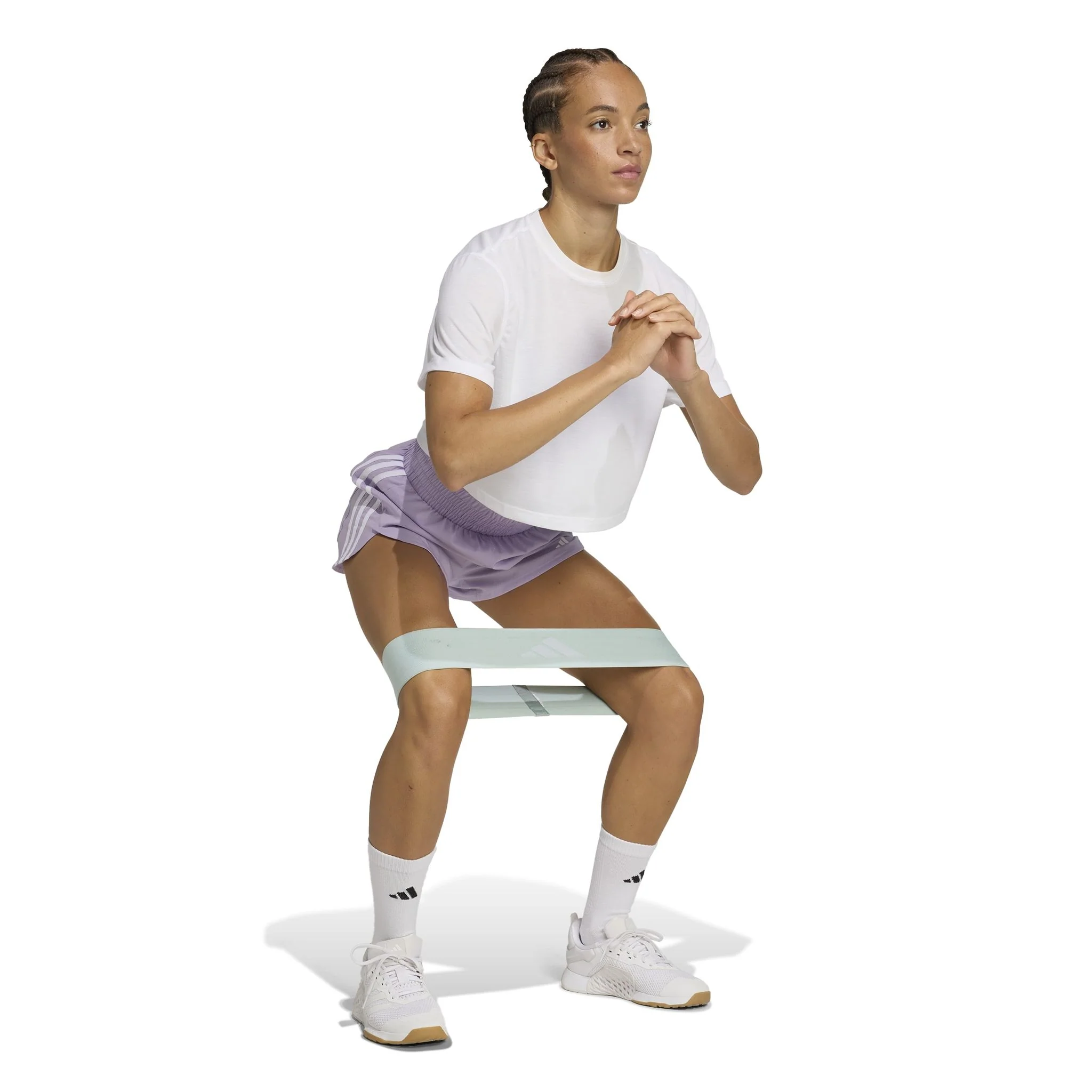 adidas Pacer Training 3-Stripes Woven High-Rise Womens Shorts - Image 2