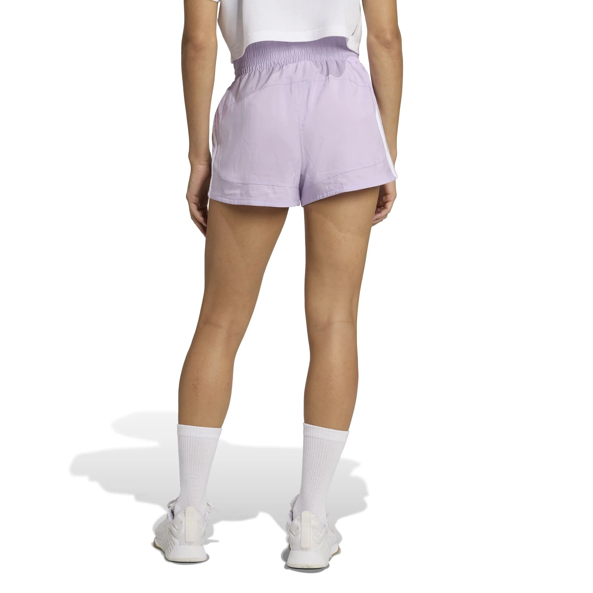 adidas Pacer Training 3-Stripes Woven High-Rise Womens Shorts - Image 3