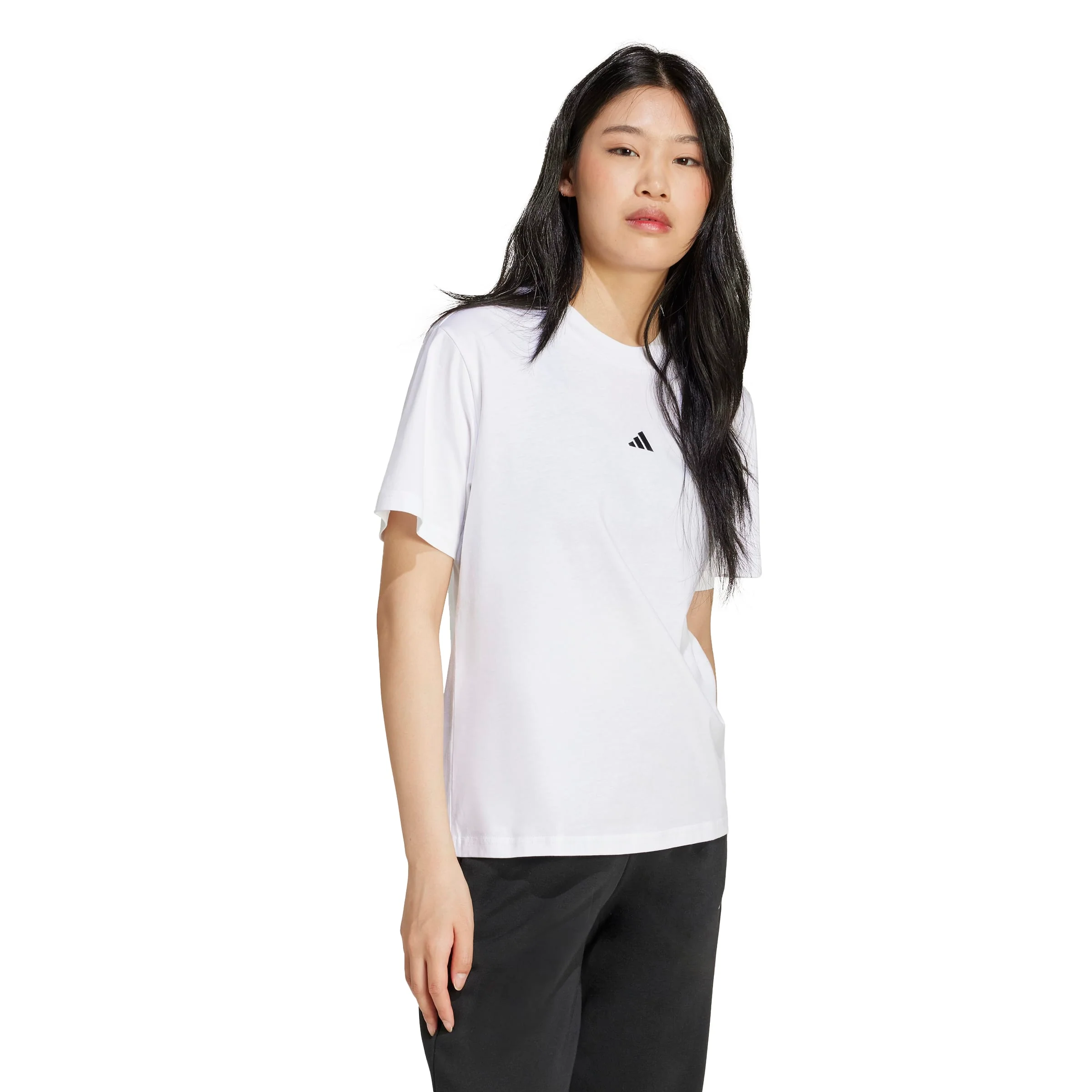 adidas Essentials Small Logo Cotton Womens Tee - Image 5