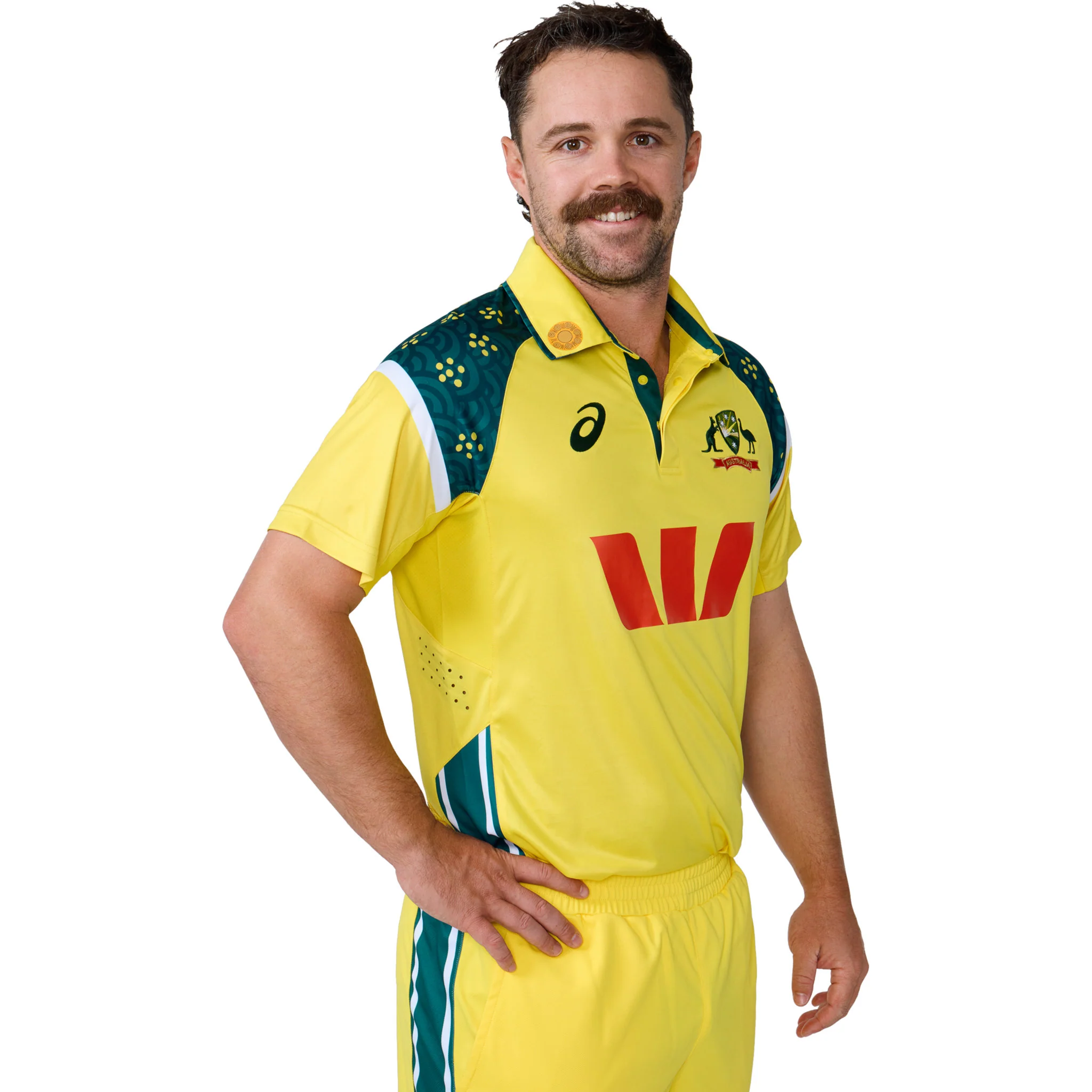 ASICS Cricket Australia 2025 Mens Replica ODI Home Shirt - Image 5