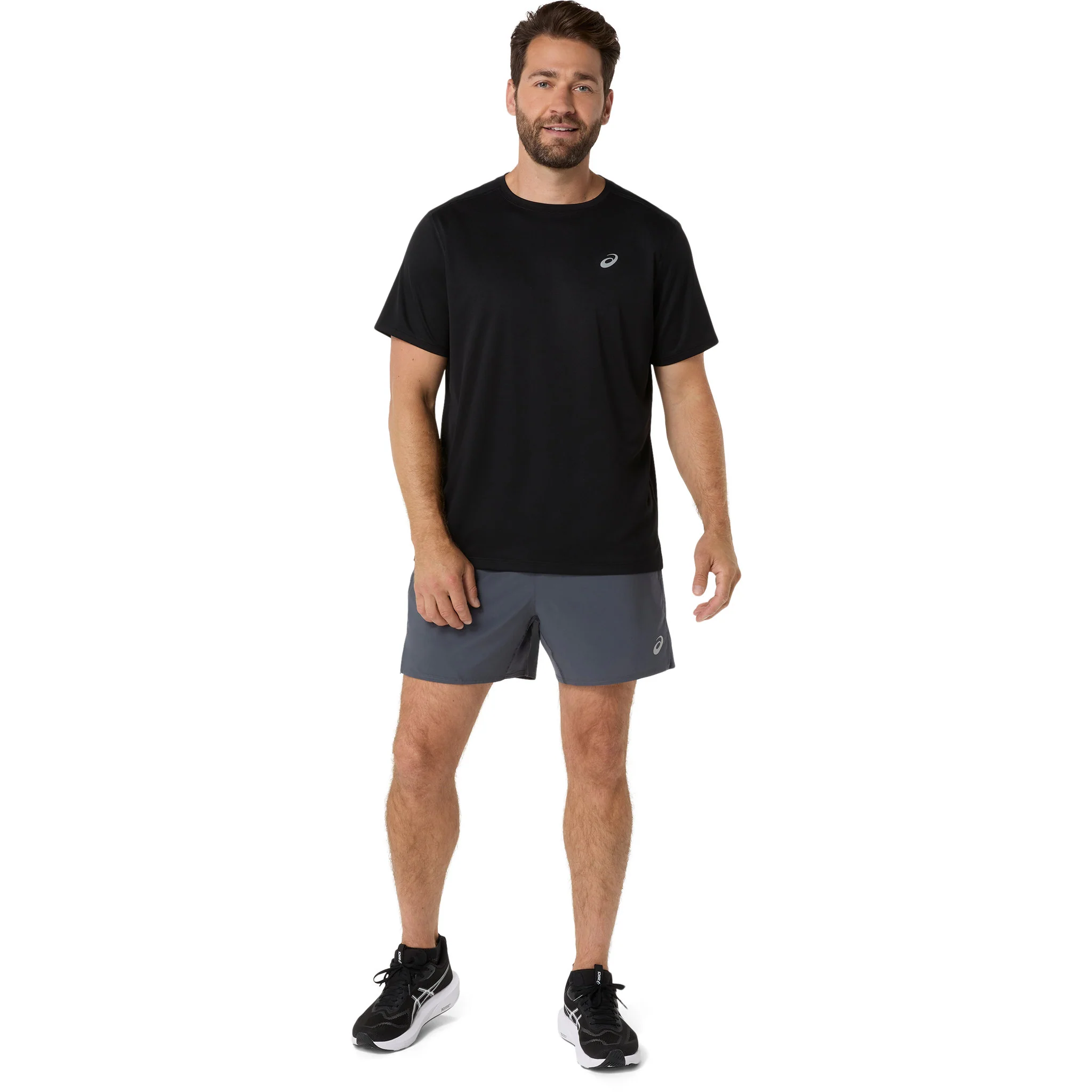 ASICS Silver 5-Inch Mens Running Shorts - Image 2