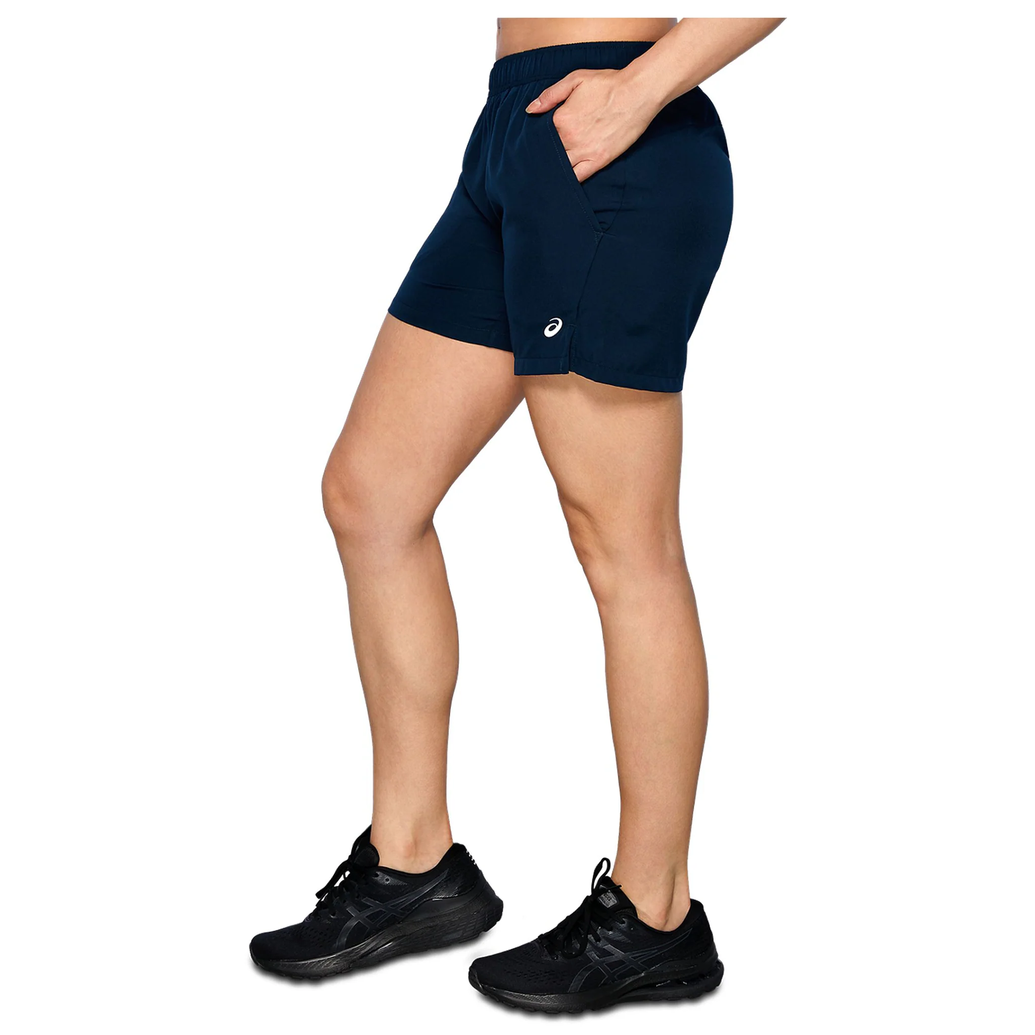 ASICS Silver 6-Inch Womens Running Shorts - Image 3