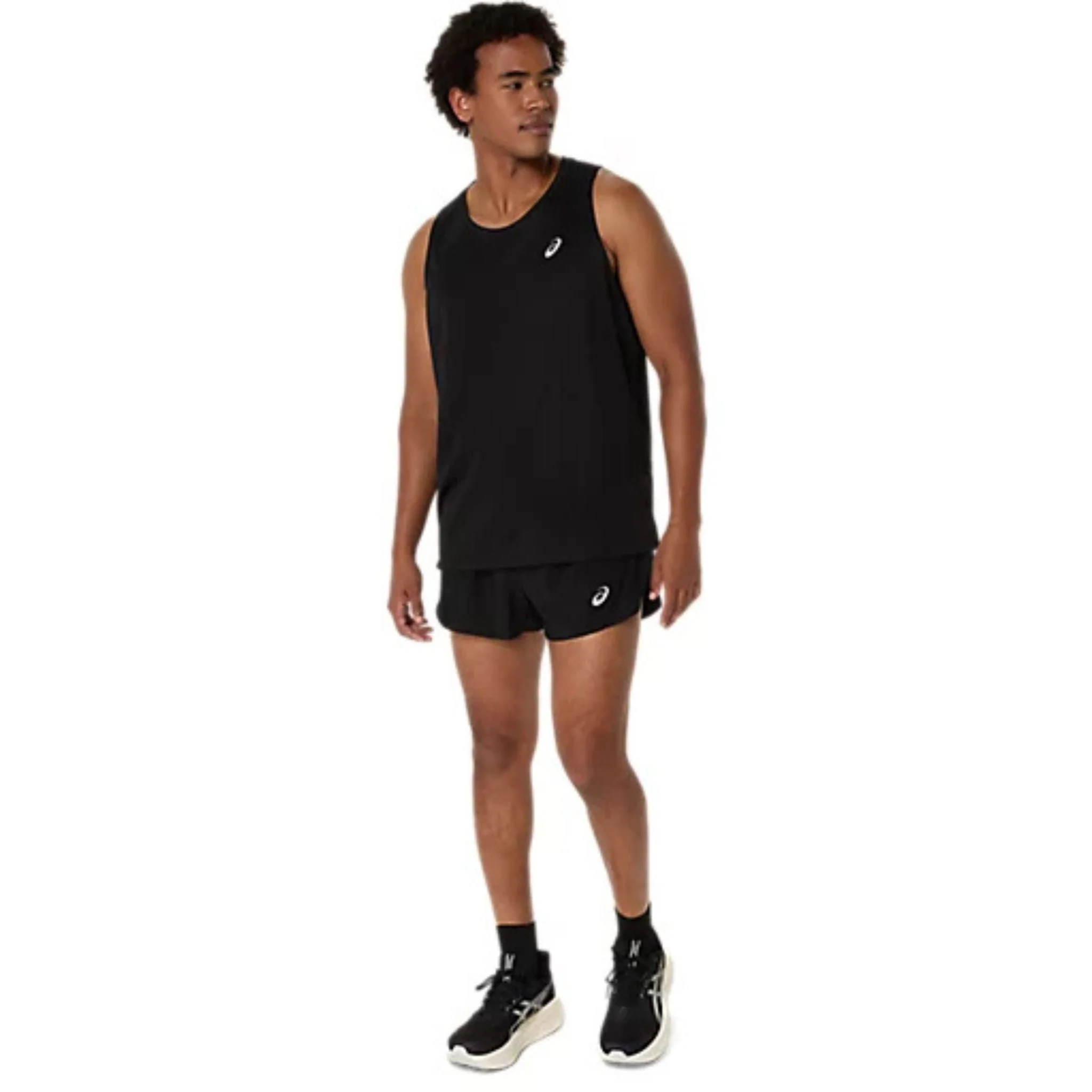 ASICS Silver Split Mens Running Shorts - Image 2