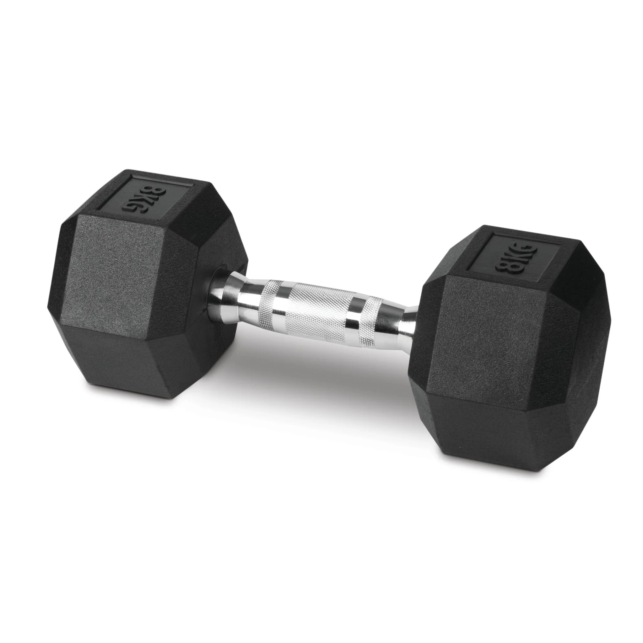 Bodyworx Rubber Hex Dumbbell - 8kg