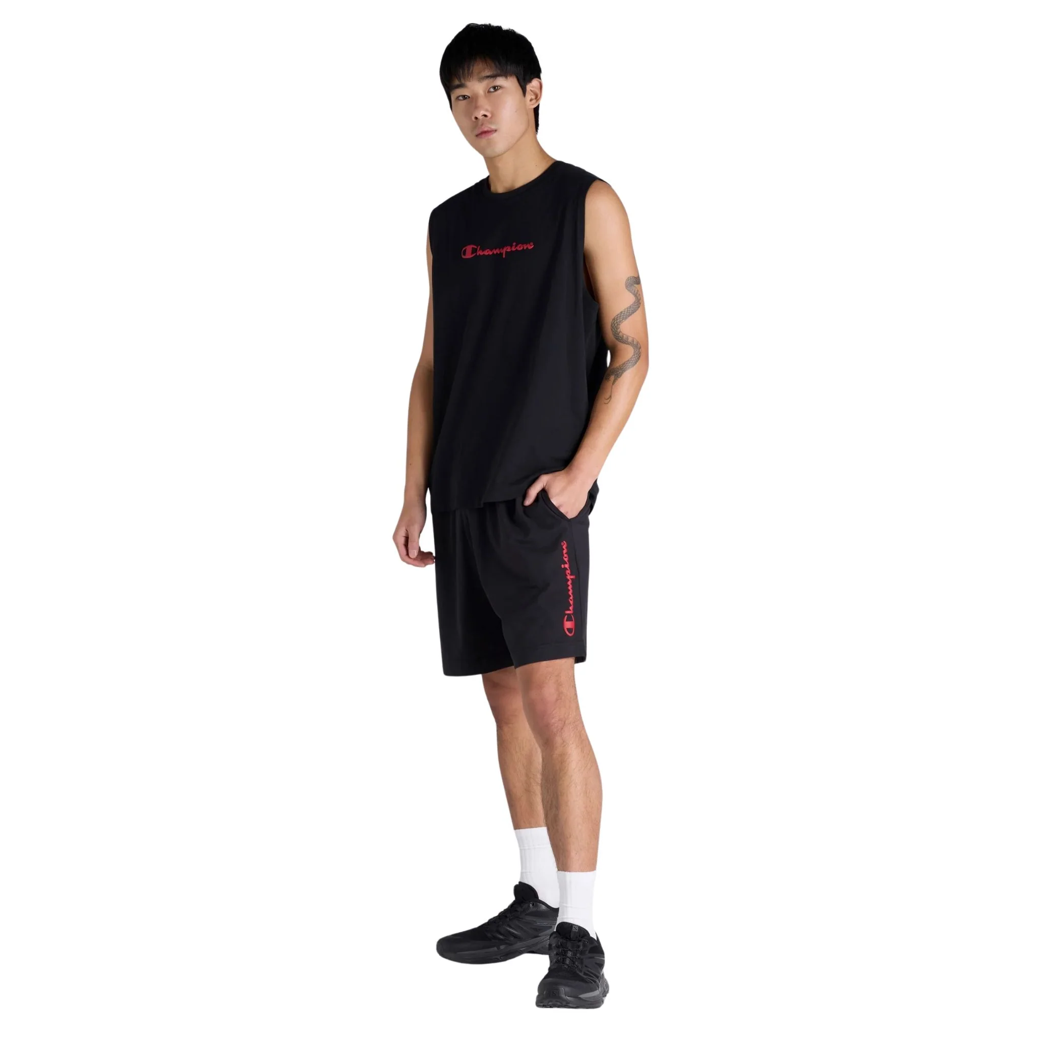 Champion Puff Script Mens Jersey Shorts - Image 4
