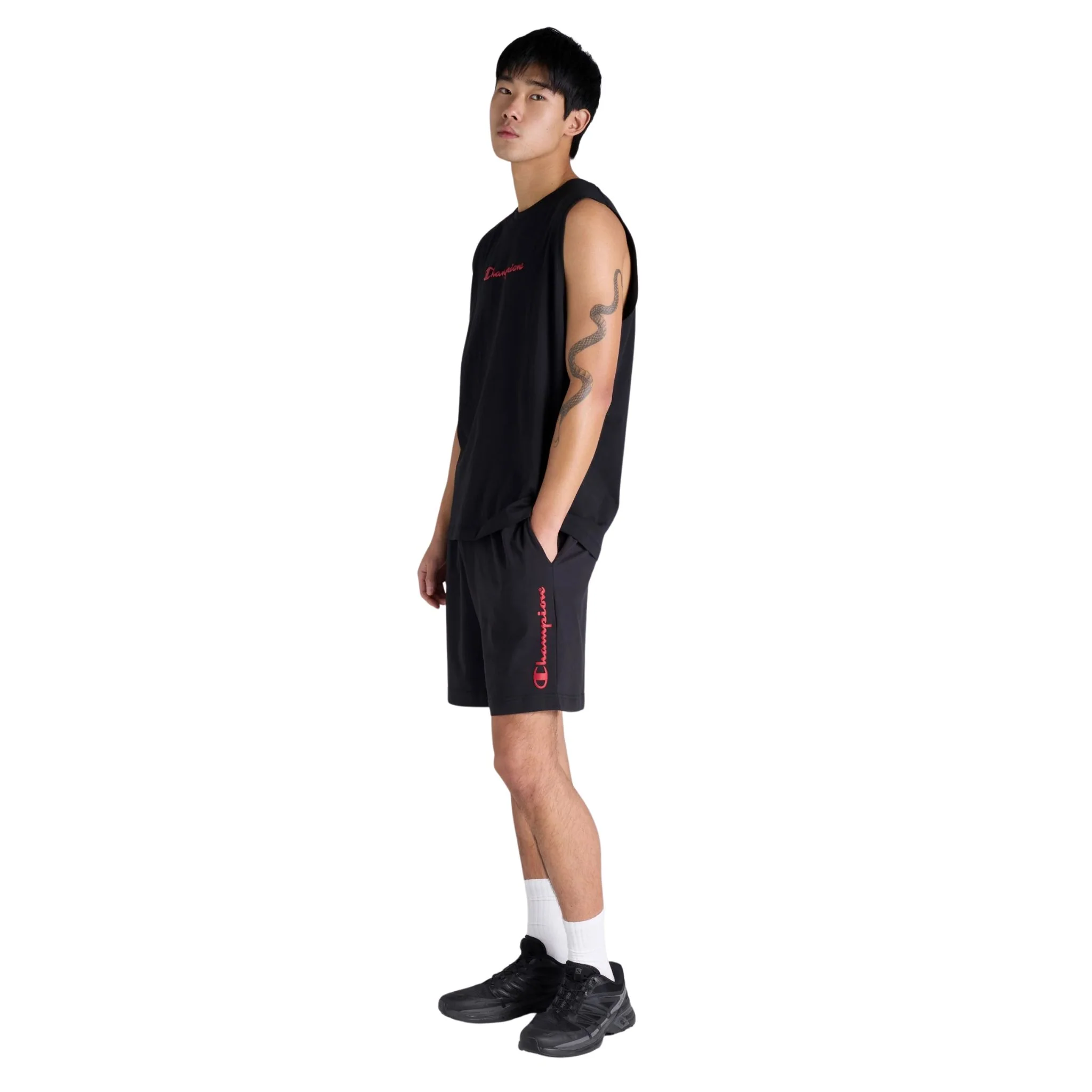 Champion Puff Script Mens Jersey Shorts - Image 5