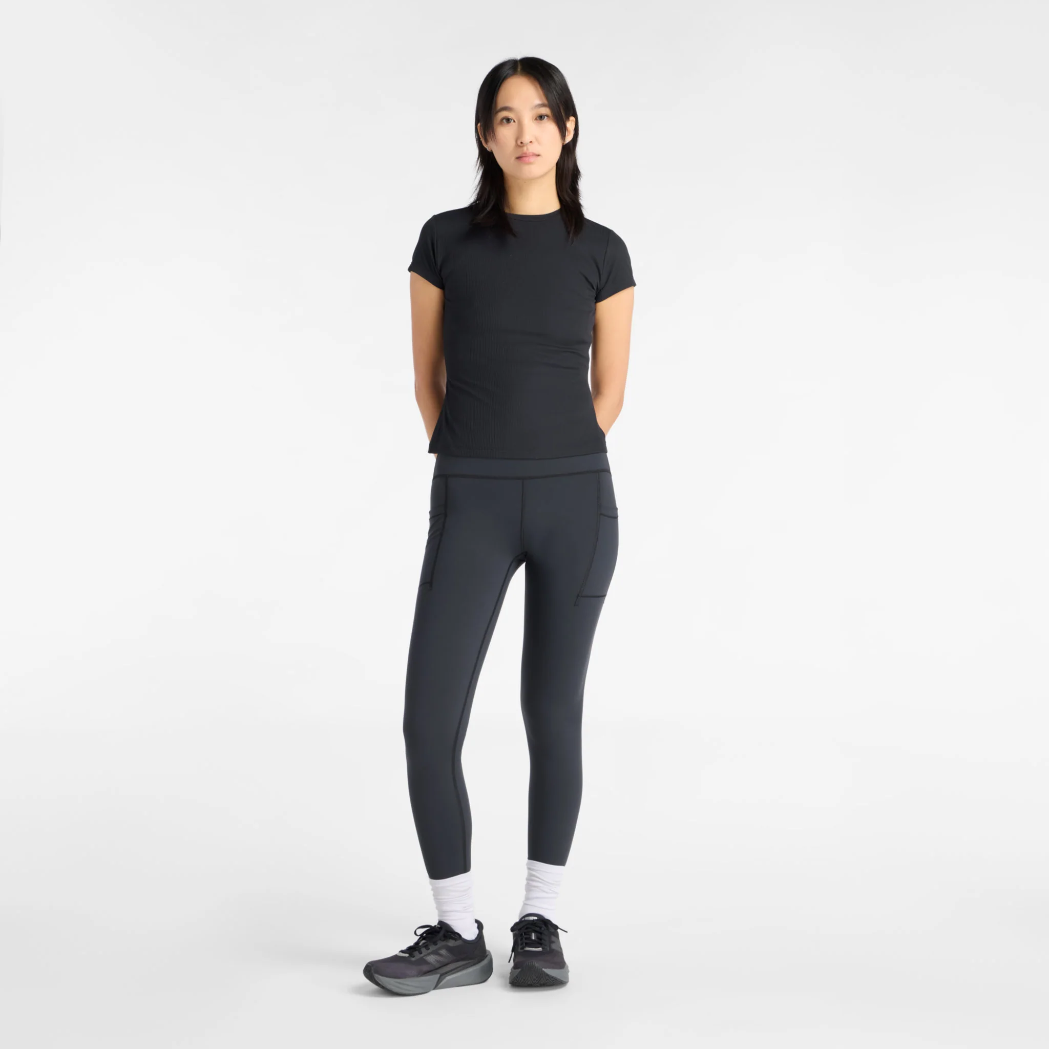 New Balance Ribbed Fitted Womens Tee - Image 6