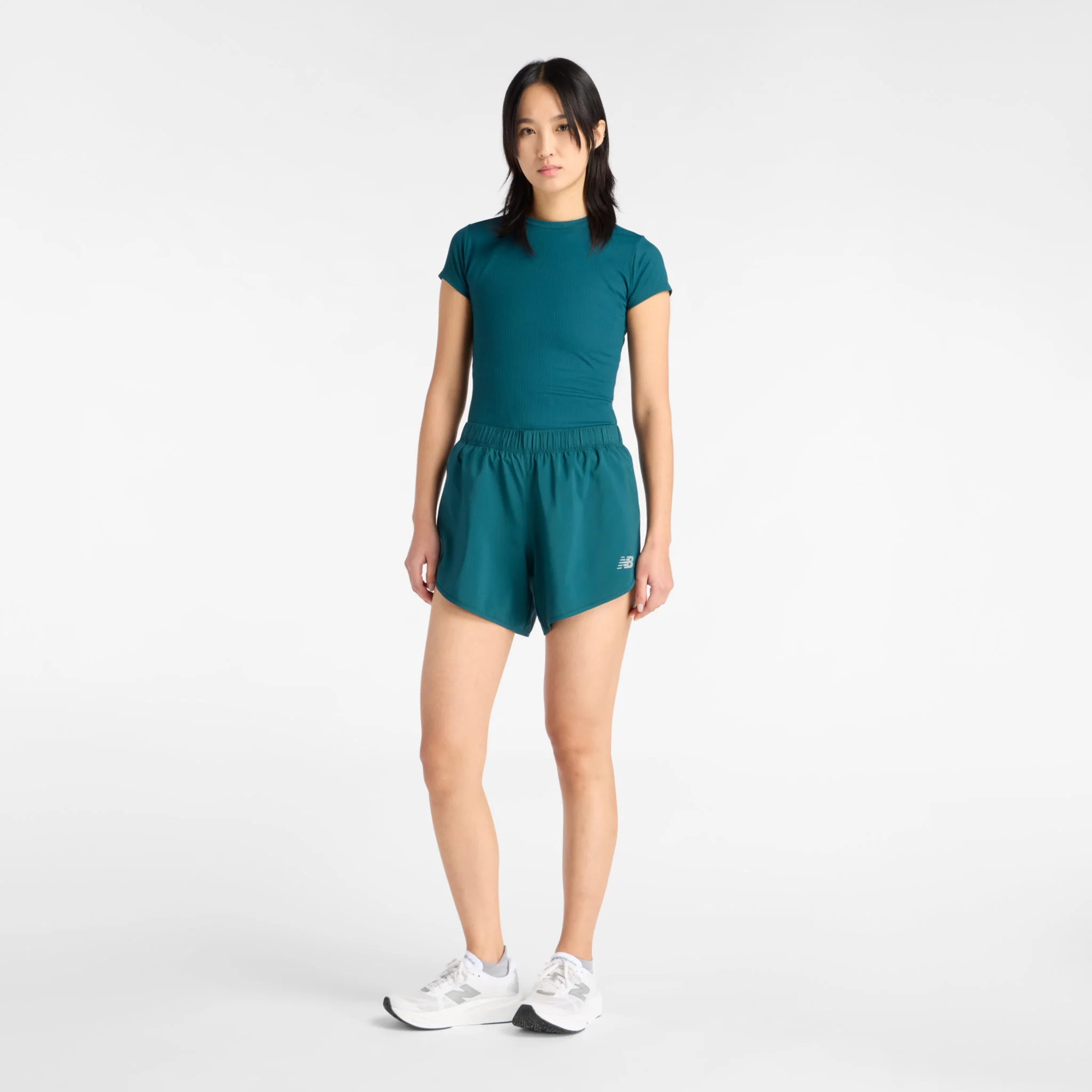 New Balance Ribbed Fitted Womens Tee - Image 6