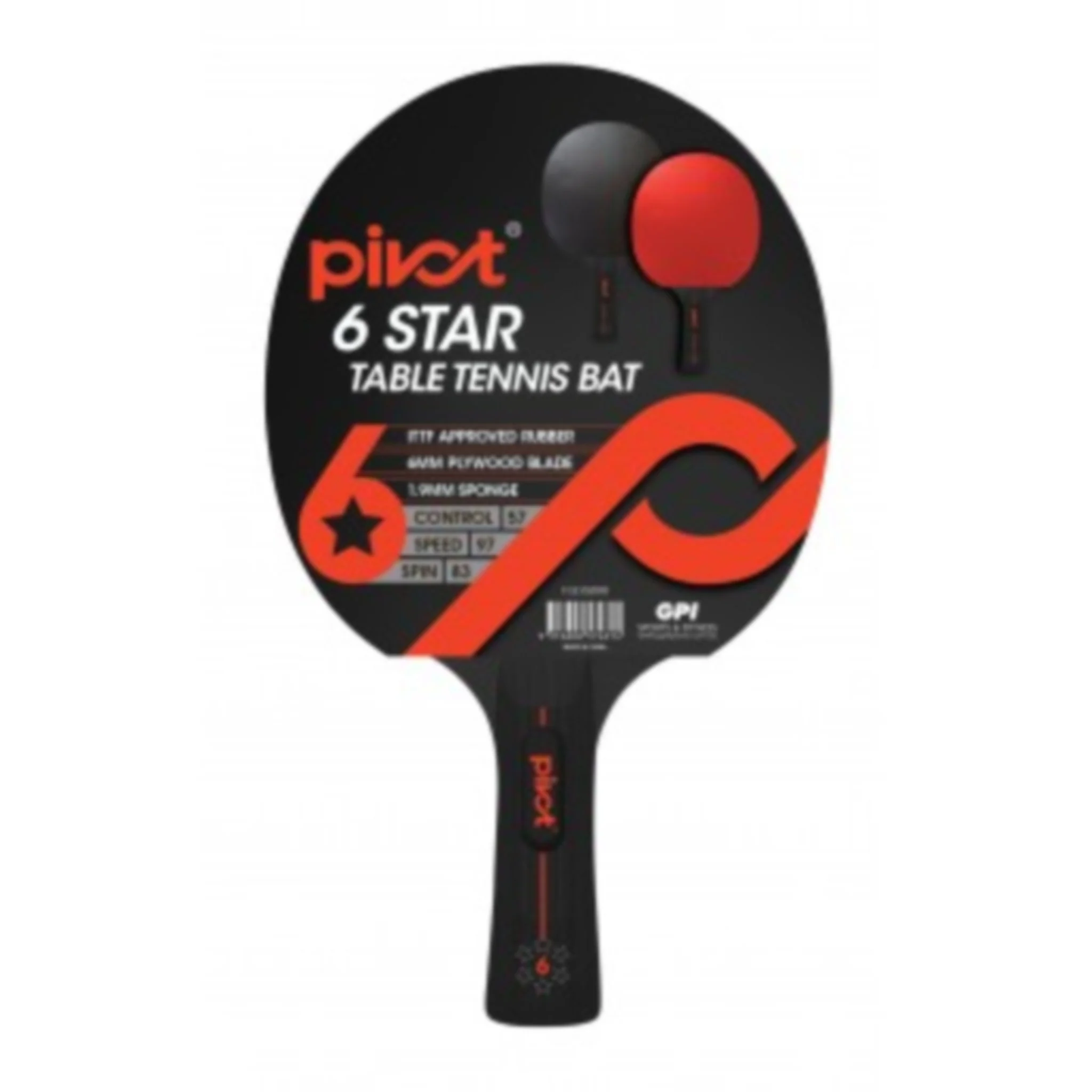 Pivot 6 Star Table Tennis Bat