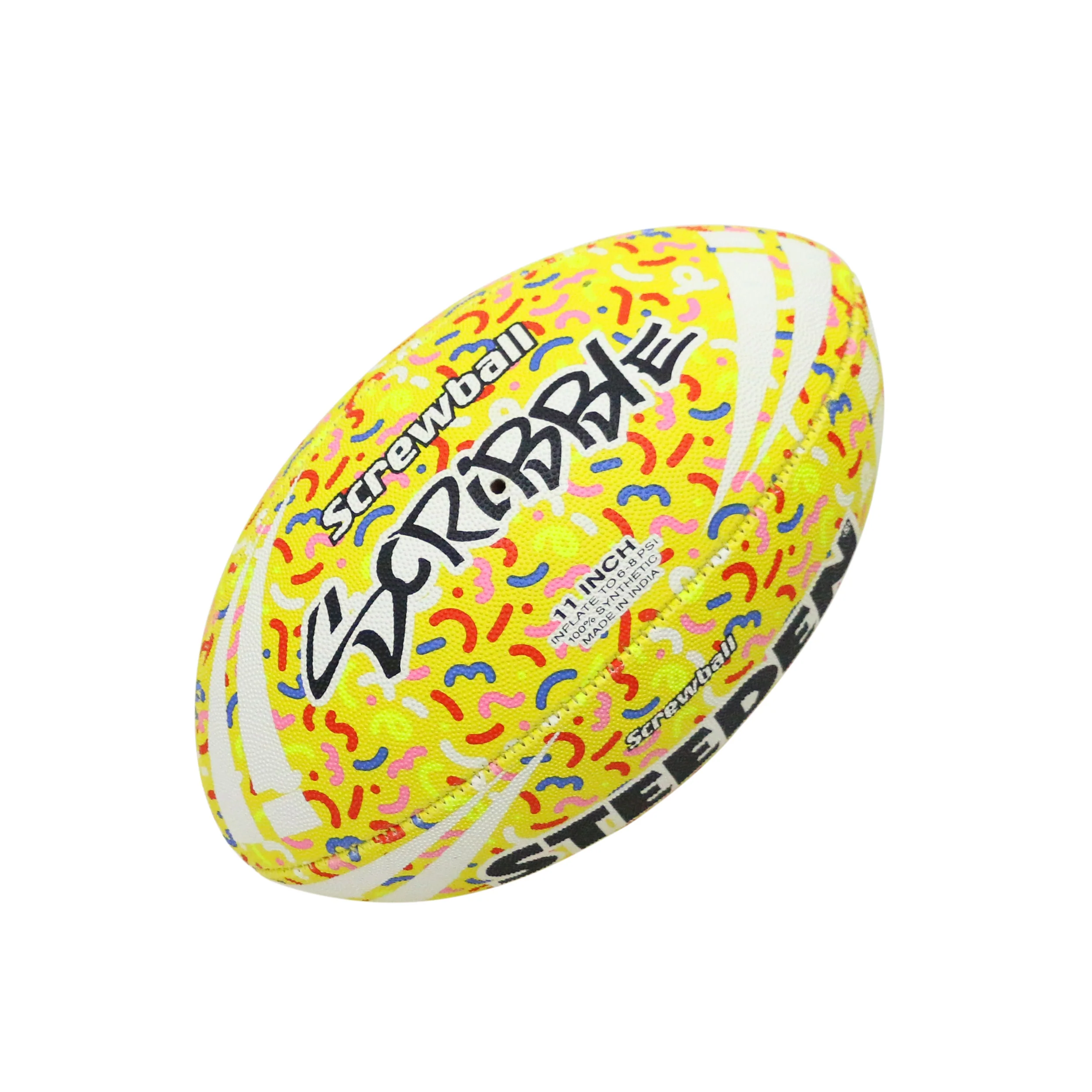 Steeden Screwball Scribble 11-Inch Rugby League Ball - Image 2