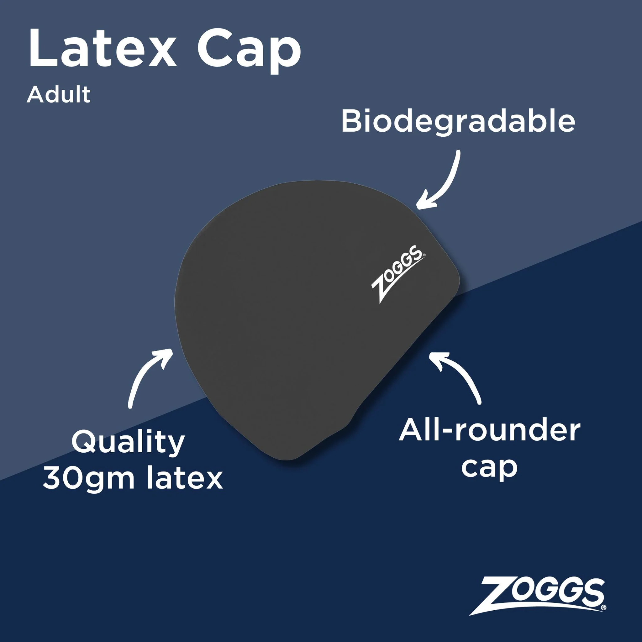 Zoggs Latex Swim Cap - Image 2