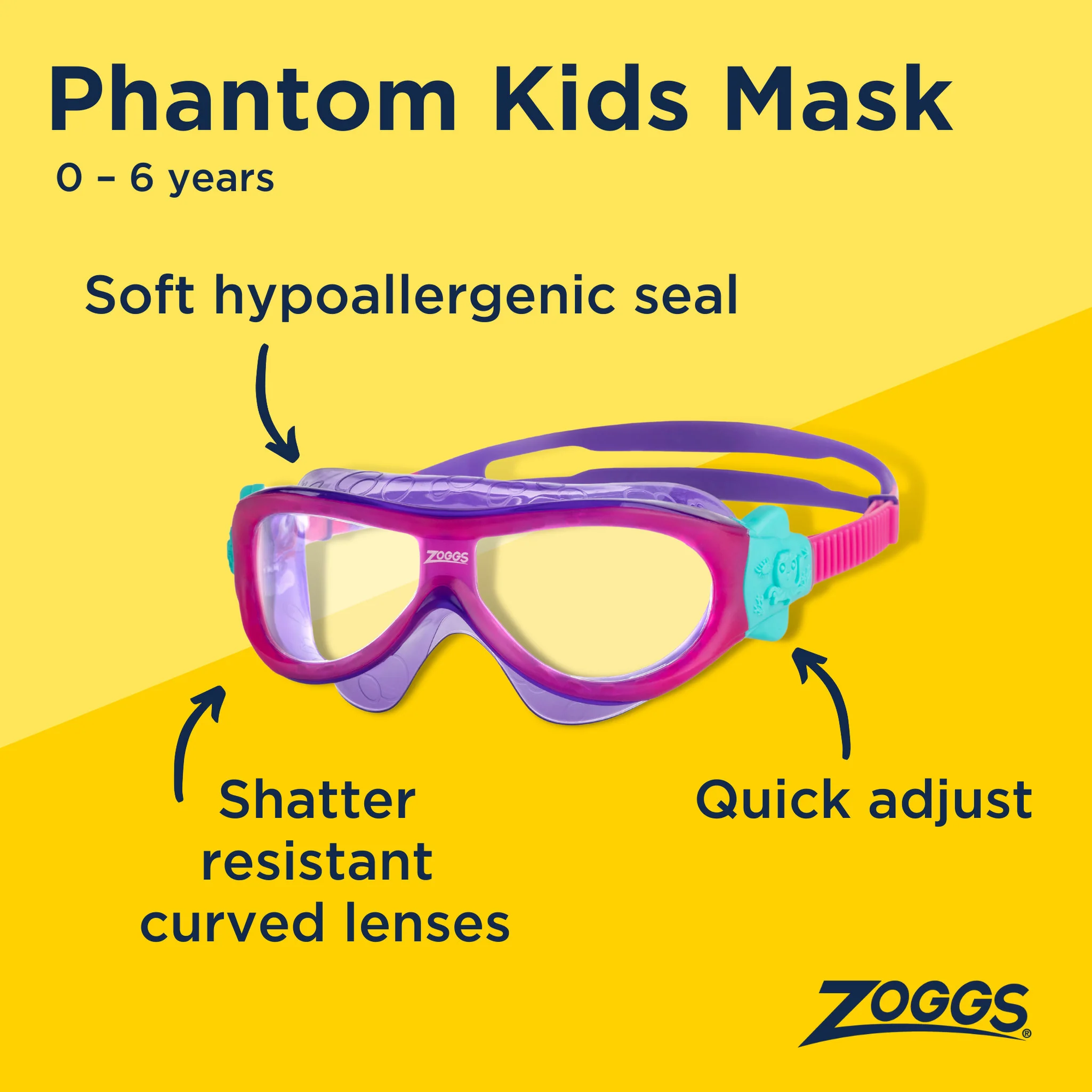 Zoggs Phantom Kids Mask - Image 3