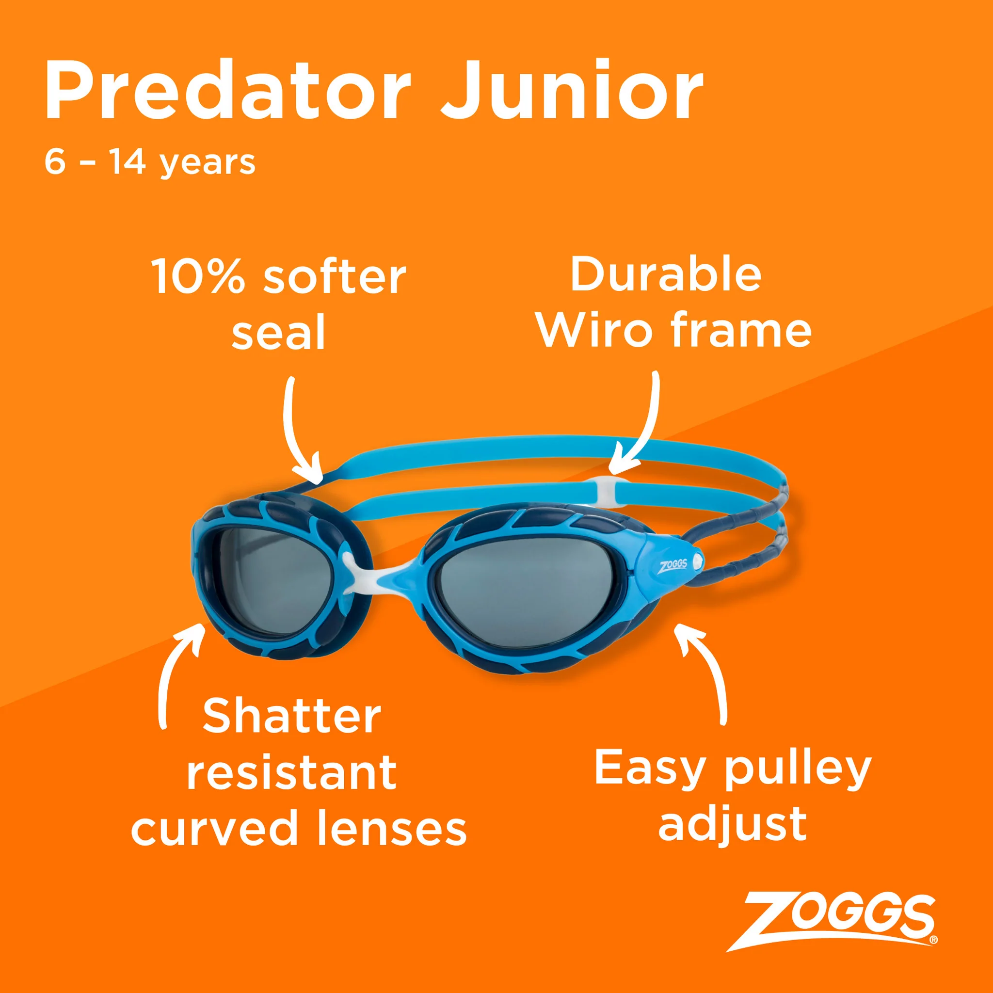 Zoggs Predator Junior Goggles - Image 9