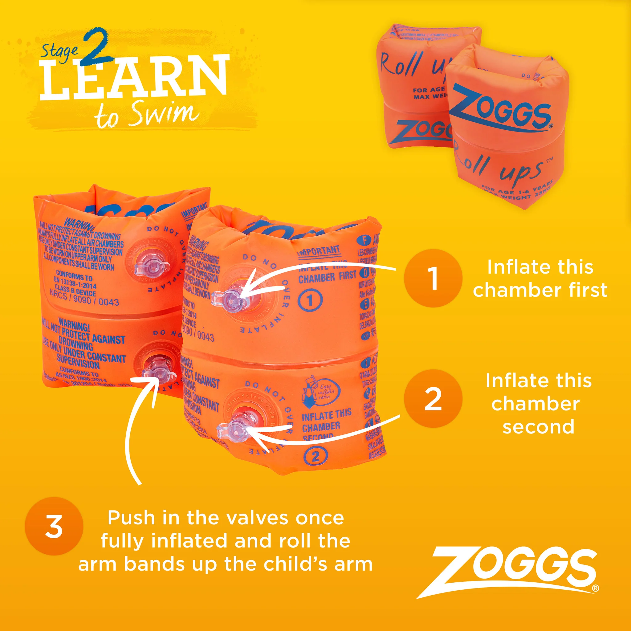 Zoggs Roll Ups 1-6 Years - Image 4
